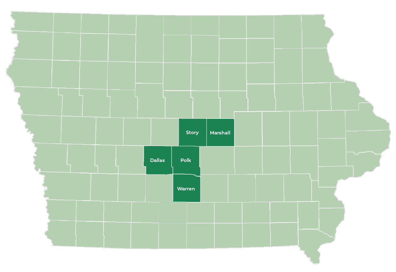 Central Iowa Map